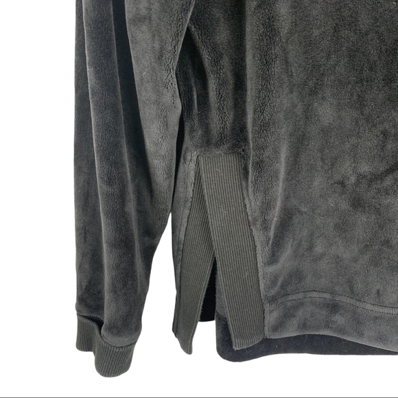 Athleta Double Cozy Fuzzy Funnel Neck Sweatshirt / Sweater | Black | Women’s XXS - Picture 4 of 9